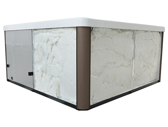 Pełne pianowane boków w wannie ogrodowej